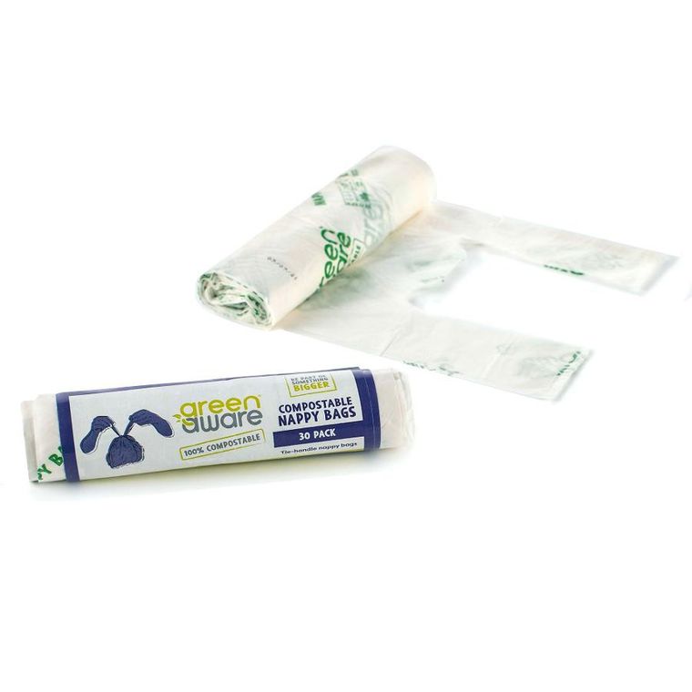 GreenAware, kompostowalne worki na pieluszki, 30 szt.