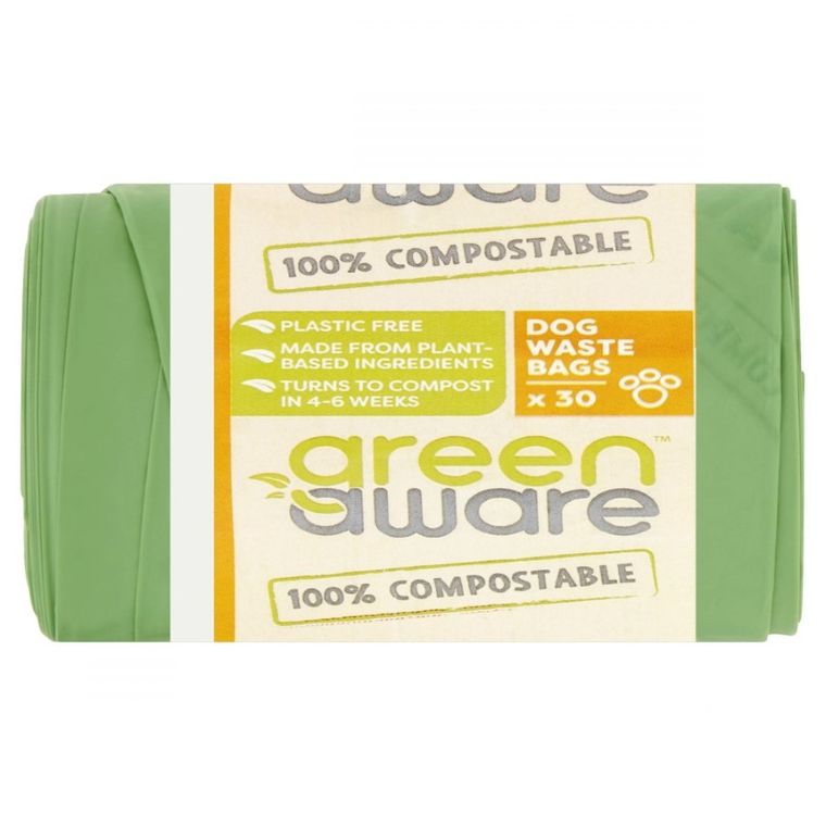 GreenAware, kompostowalne worki na psie odchody, 30 szt.