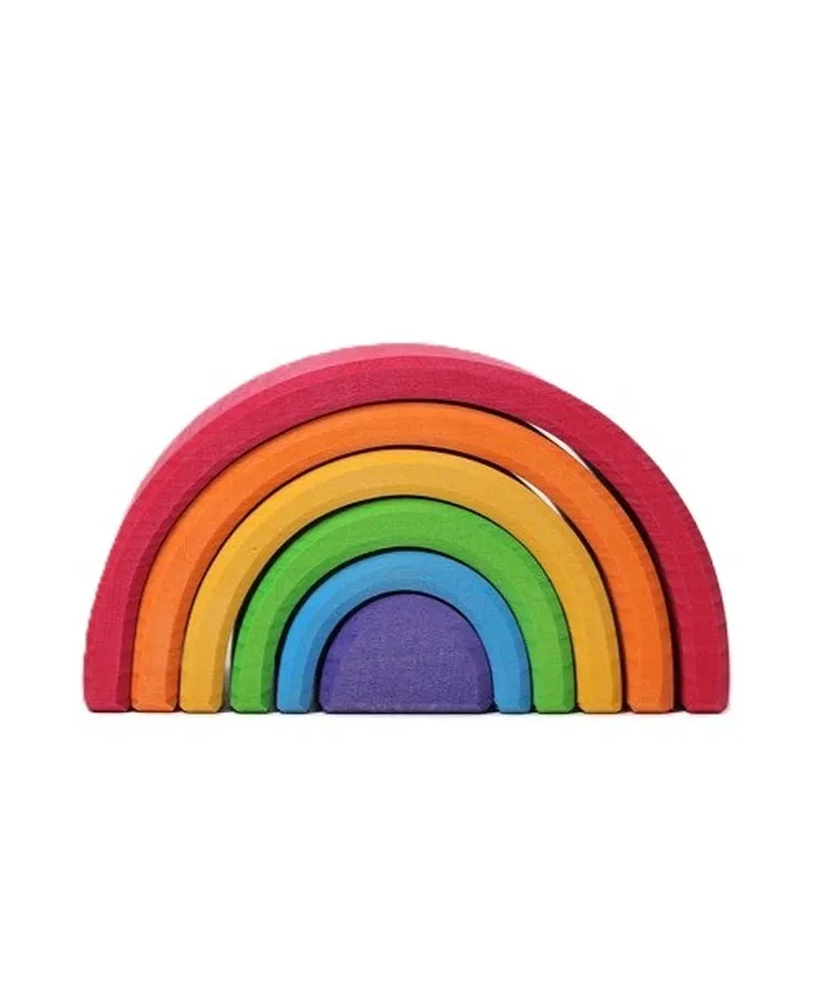 Grimm's, tęcza, klocki drewniane, 6 elementów
