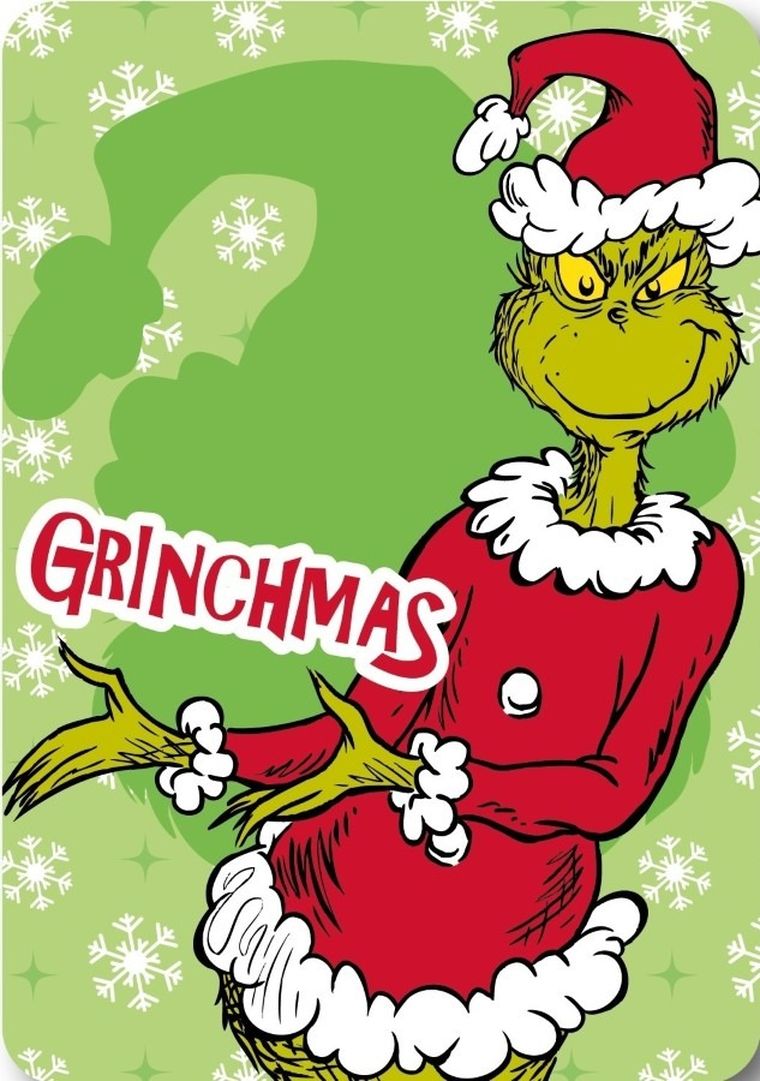 Grinch, koc polarowy, 100-140 cm