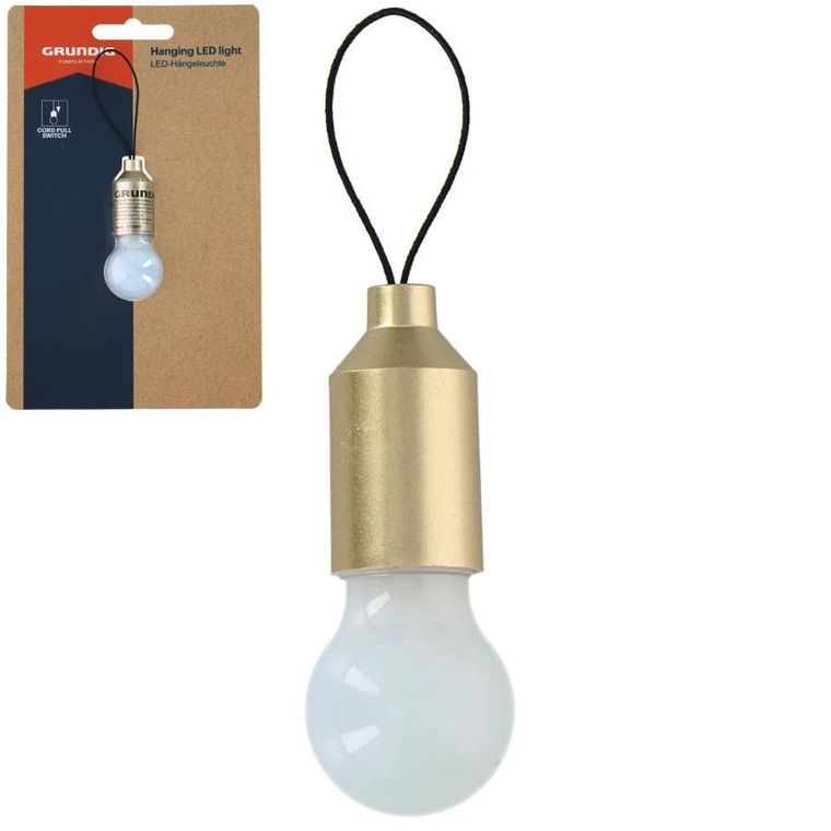 Grundig, latarka turystyczna LED, wisząca, złota