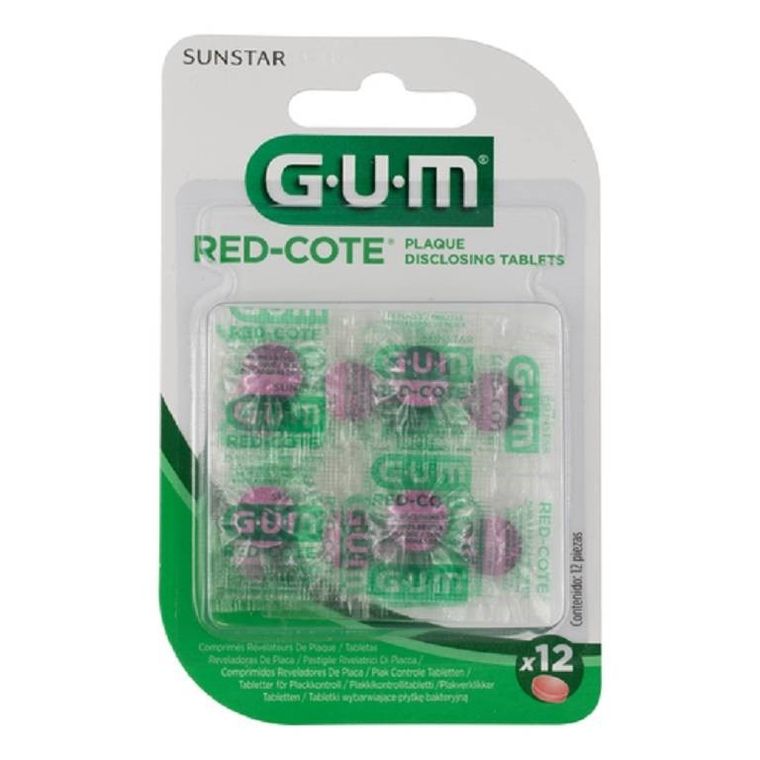 Gum, Red Cote, tabletki do wybarwiania płytki nazębnej, 12 szt.