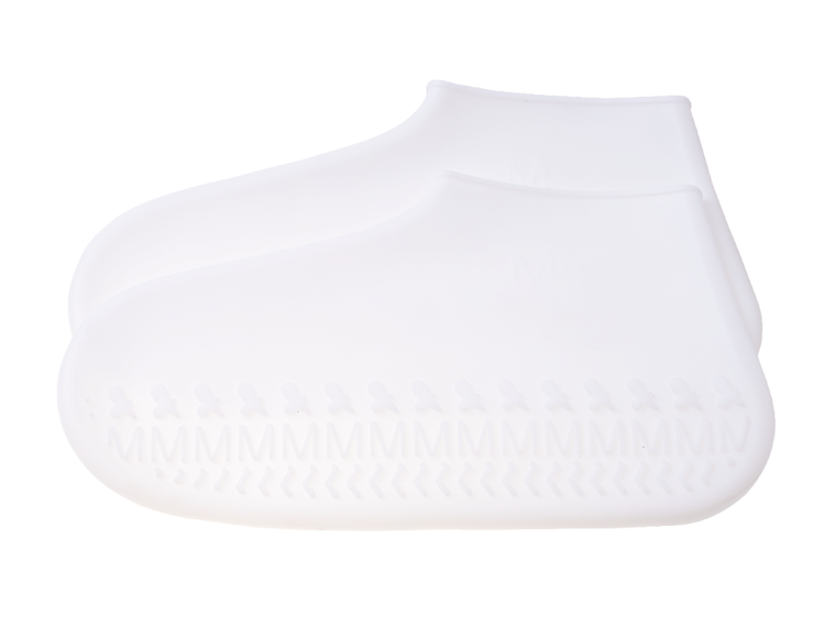 Gumowe wodoodporne ochraniacze na buty, białe, rozmiar 35-39