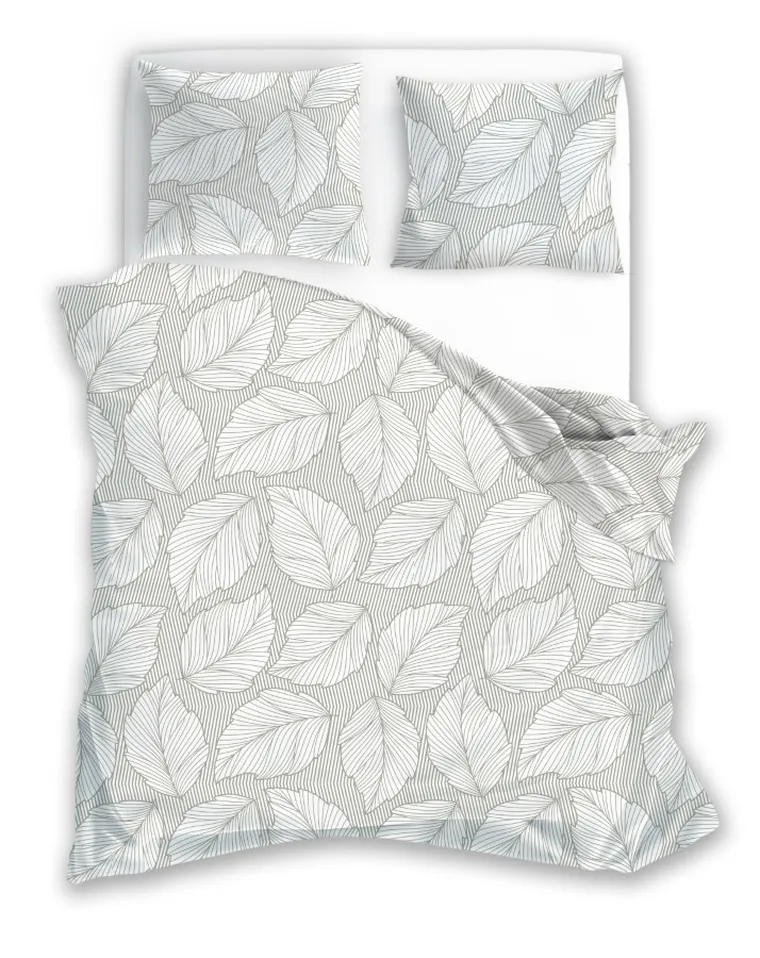 Gusto, Listowie, 3-częściowy komplet pościeli, 100% bawełna, 160-200 cm