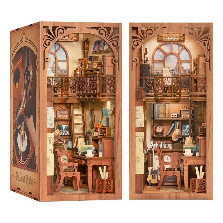 Habarri, Book Nook, Miniaturowy domek, Sekretny gabinet, puzzle 3D, 355 elementów