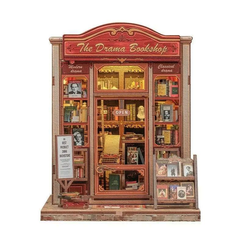 Habarri, Book Nook, Miniaturowy domek, W cieniu dobrej książki, puzzle 3D, 253 elementów