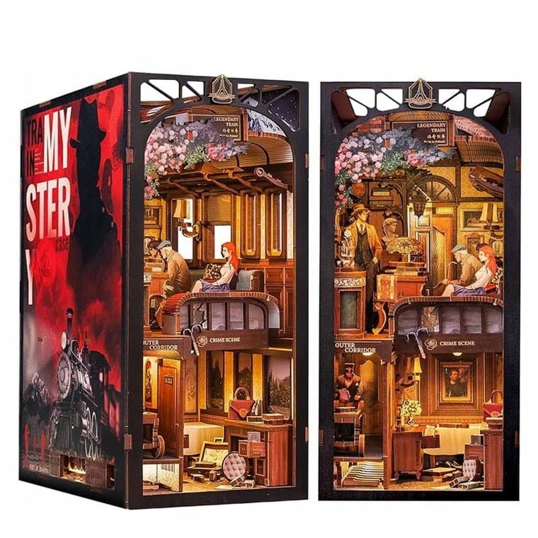 Habarri, Book Nook, Miniaturowy domek, Zagadka Orient Expressu, puzzle 3D, 383 elementów