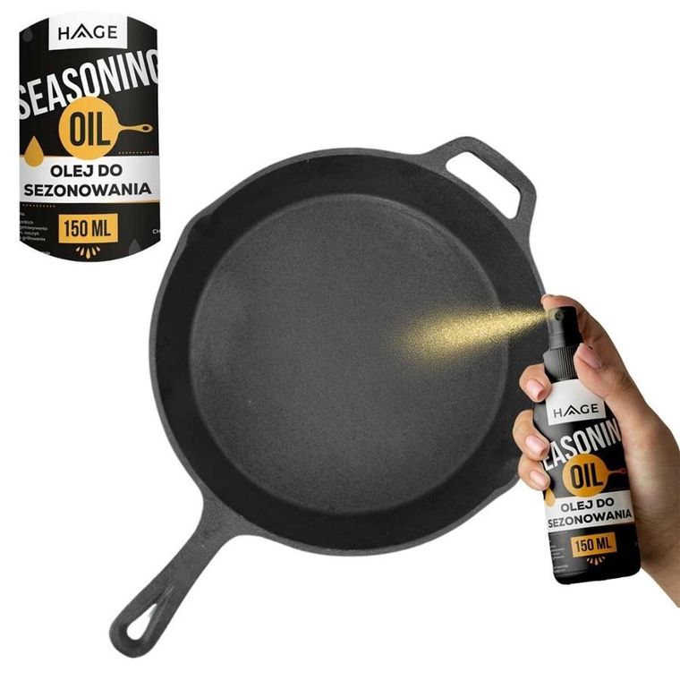 Hage, olej do konserwacji sezonowania naczyć żeliwnych, 150 ml