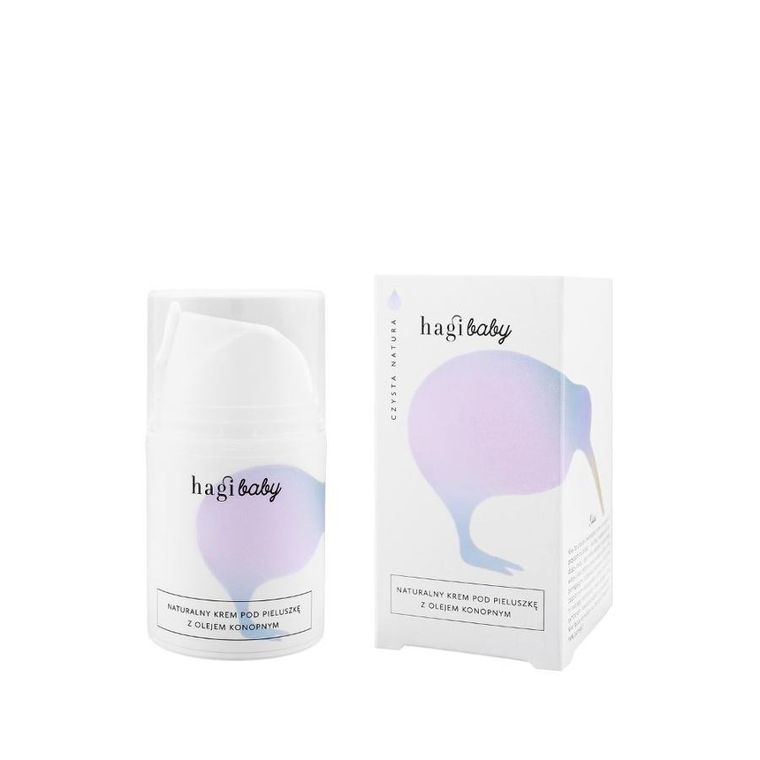 Hagi Baby, Naturalny krem pod pieluszkę z olejem konopnym, 50 ml