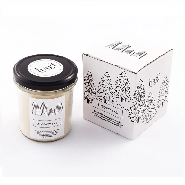 Hagi, świeca, zimowy las, 230g