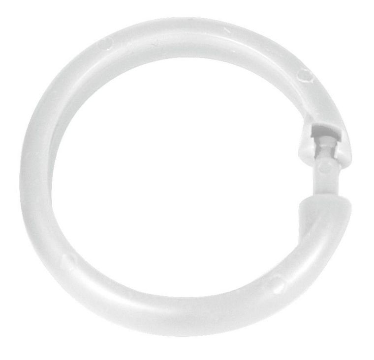 Haki do zasłony prysznicowej, large 12 szt., biały