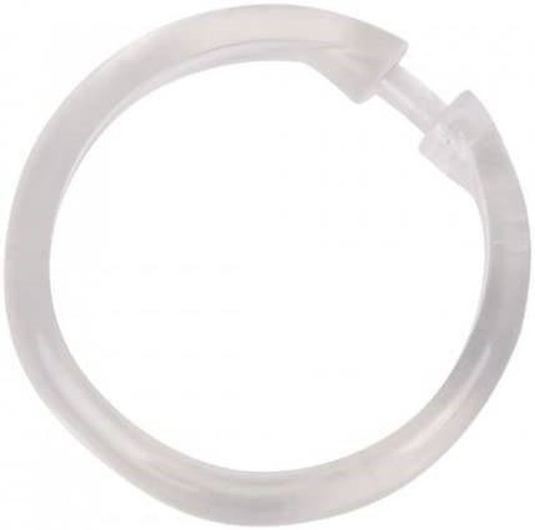 Haki do zasłony prysznicowej, large 12 szt., transparentny