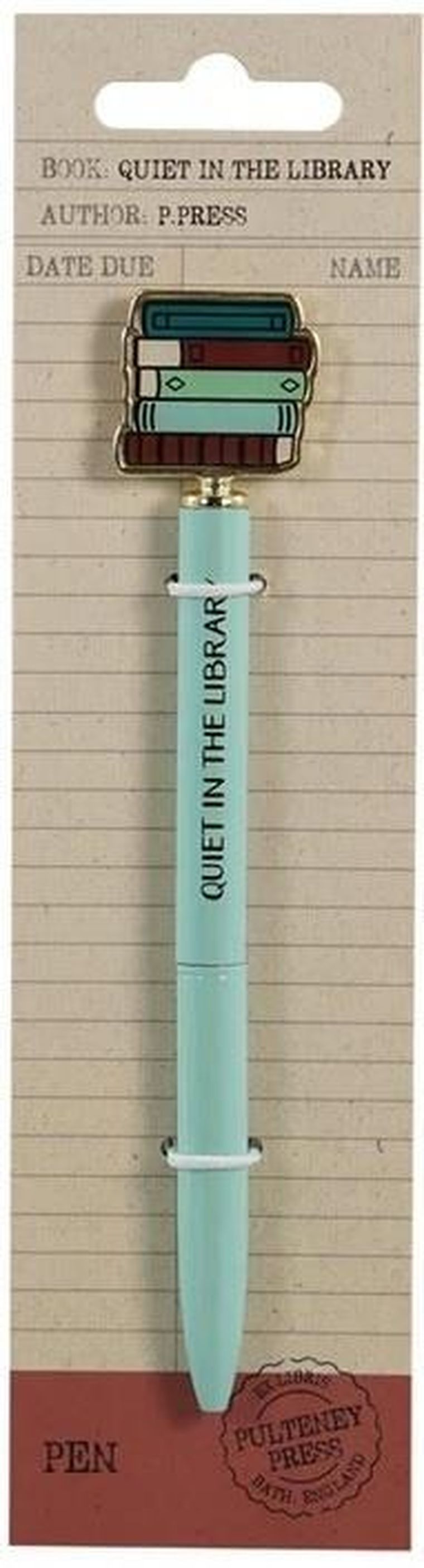 Half Moon Bay, Pulteney Press, długopis 2D, Cisza w bibliotece