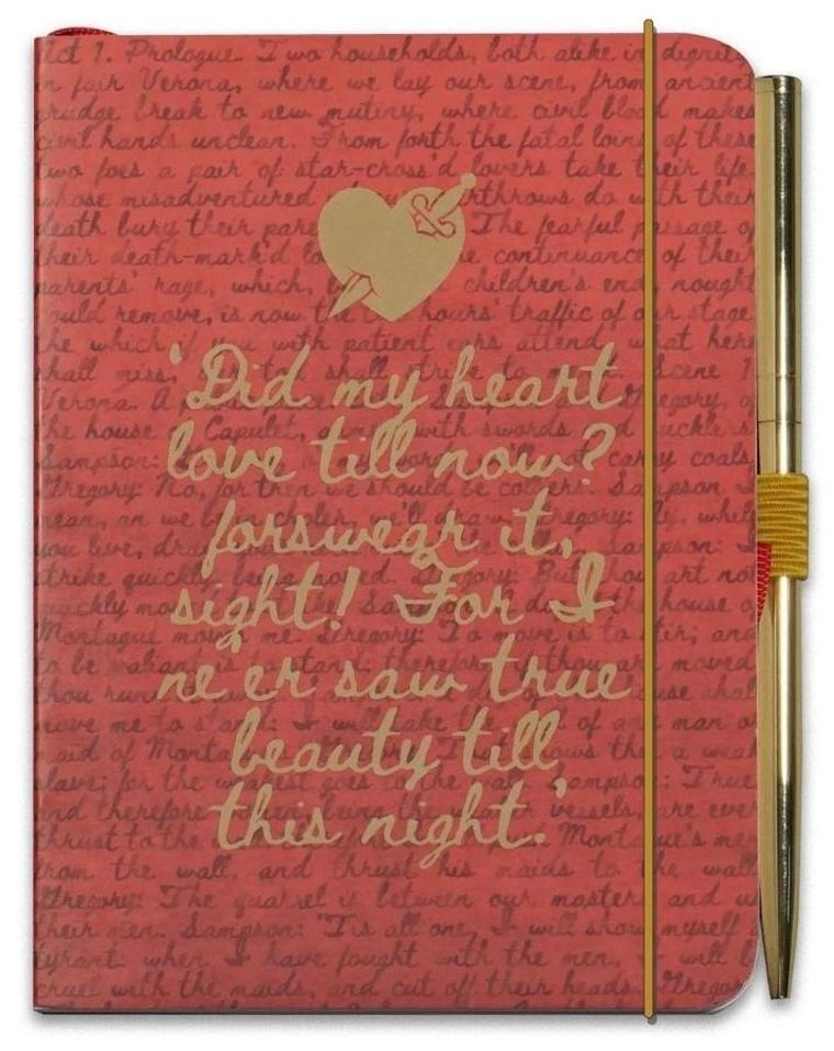 Half Moon Bay, Szekspir, notatnik A6 z długopisem, Romeo i Julia