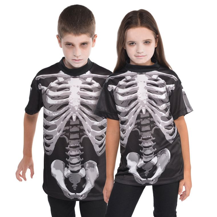 Halloween, Kości, koszulka, strój dla dzieci