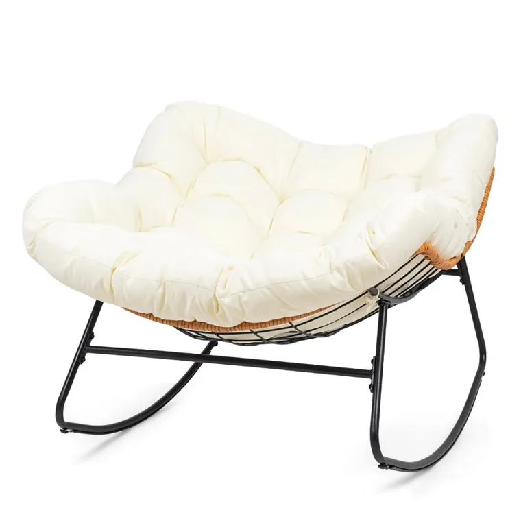 HaloFuture, bujany fotel, kokon skandynawski, XL, beżowy