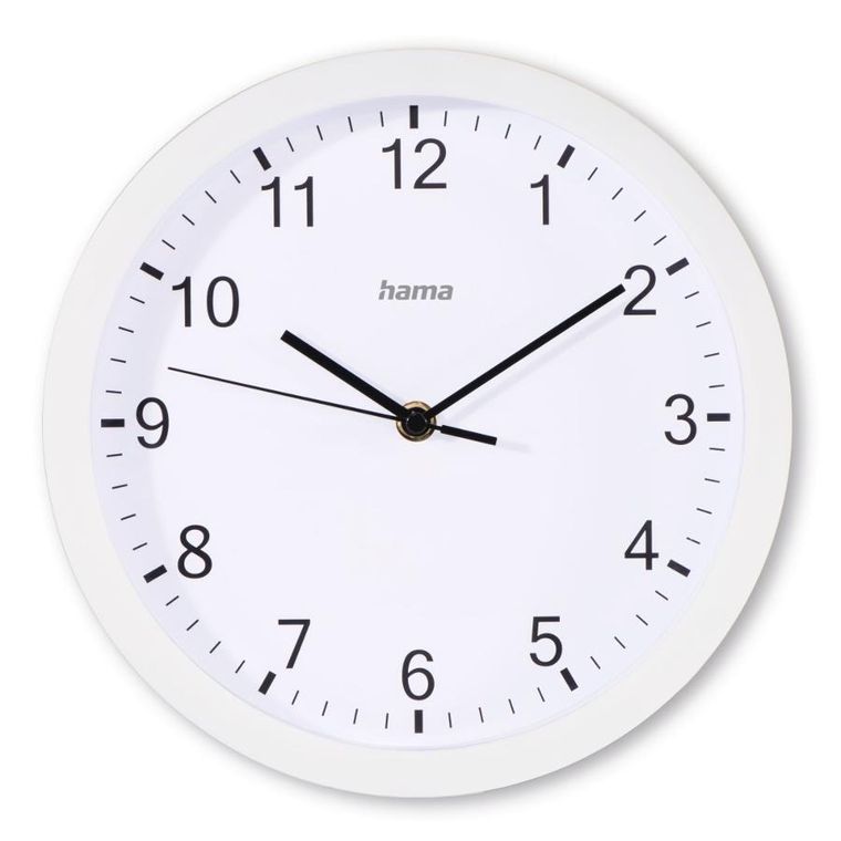 Hama, Elba, zegar ścienny, biały