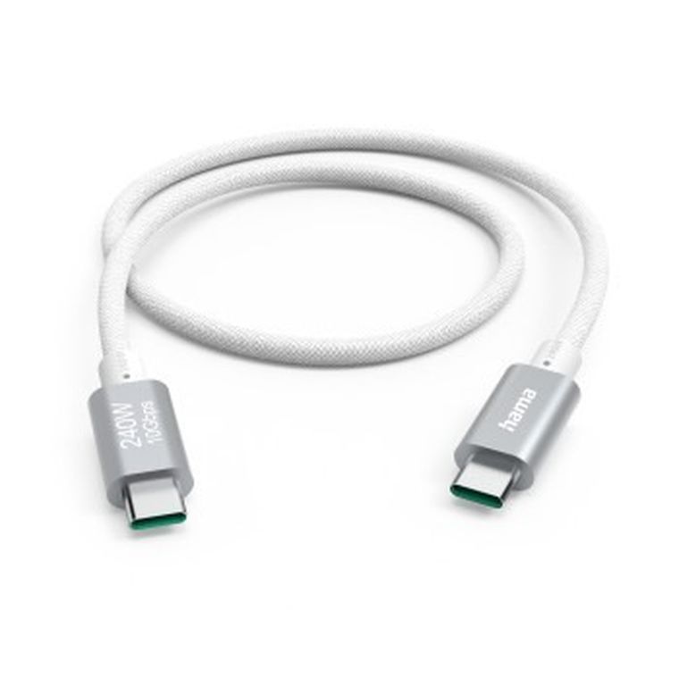 Hama, kabel do telefonu iphone 240w, Apple world usb c 1.5 m biały
