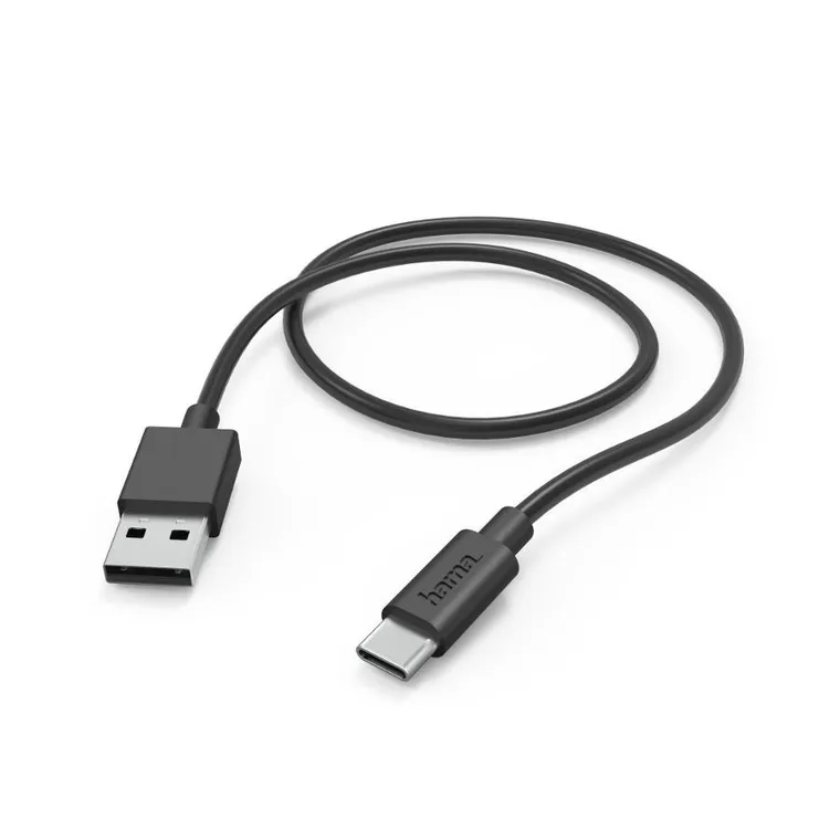 Hama, kabel ładujący, USB-C, czarny, 1 m