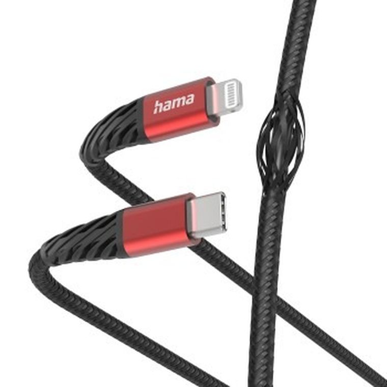 Hama, kabel ładujący/data, extreme, USB-c - lightning(c94), 1.5m