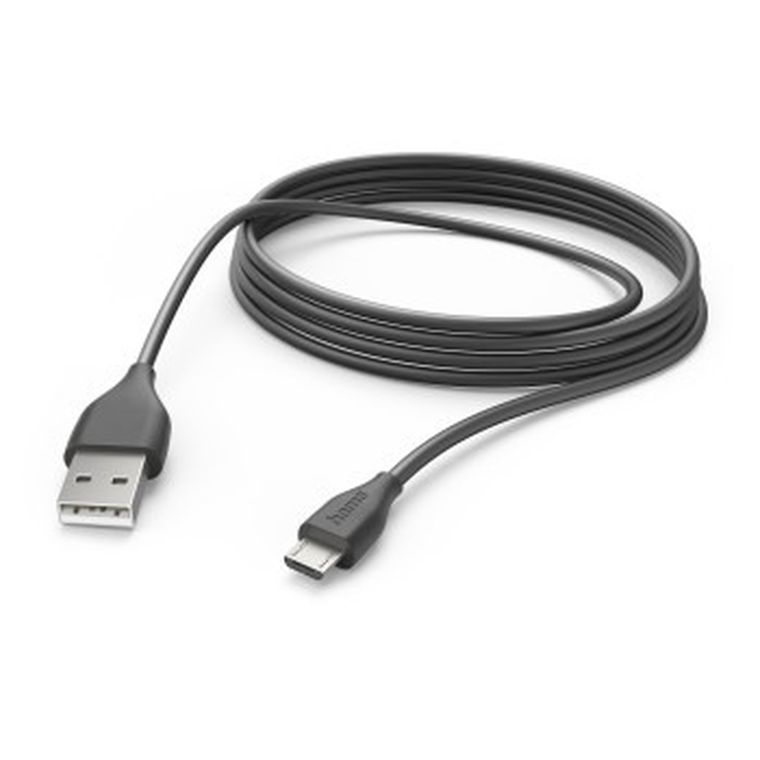 Hama, kabel ładujący/data micro USB, 3m, czarny