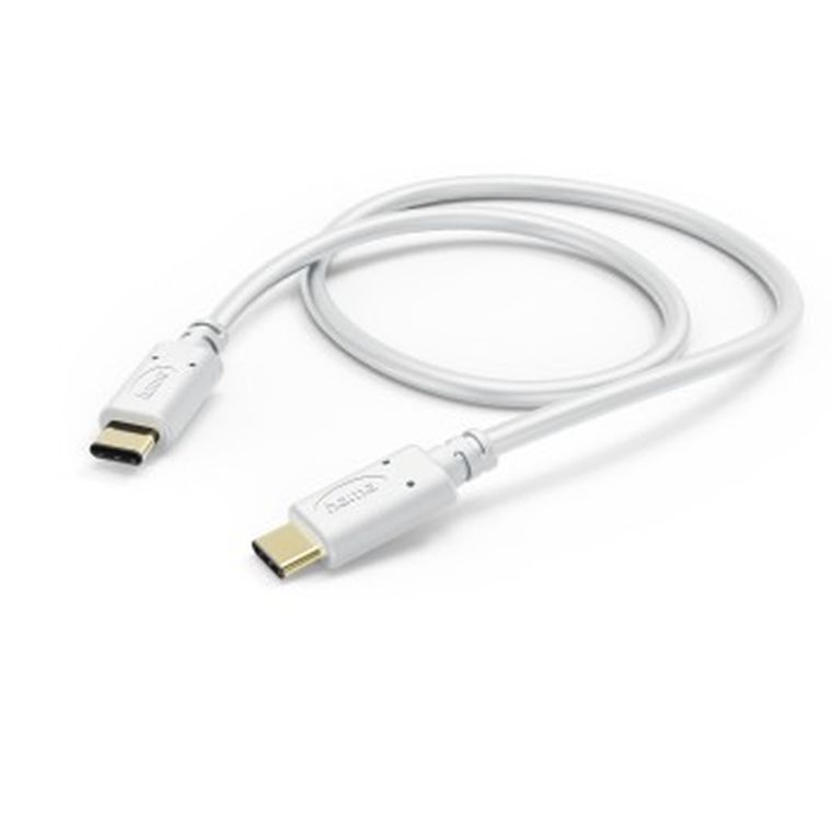 Hama, kabel ładujący/data USB, typ-c/typ-c, 1.5m, biały
