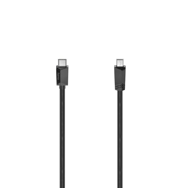 Hama, kabel USB 2.0, USB-c-mini USB, 0,75m