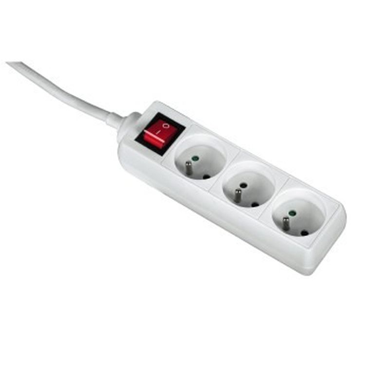 Hama, listwa zasilająca, standard, 3gn, 3m, biała