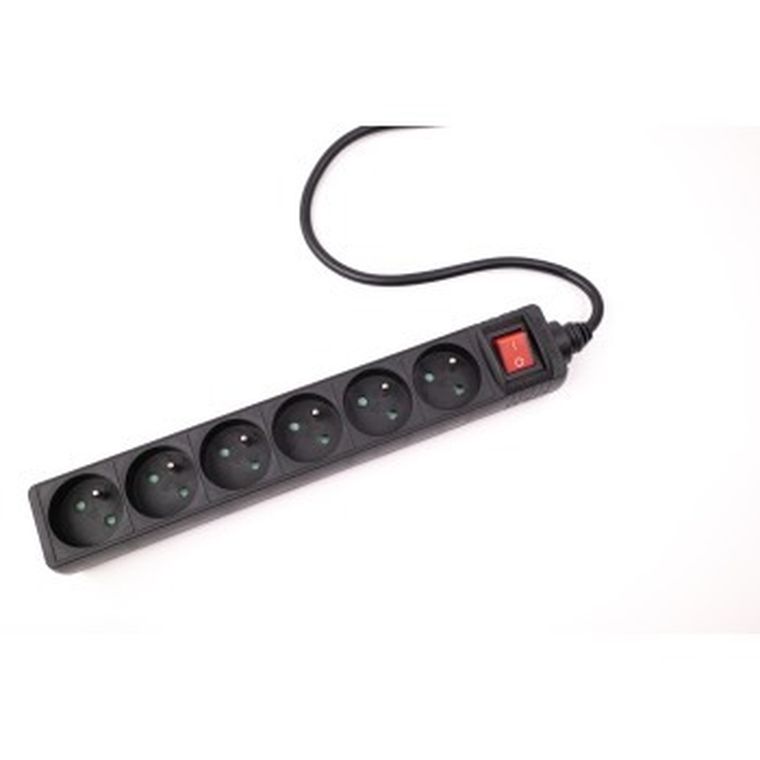 Hama, listwa zasilająca, standard, 6gn, 3m, czarna