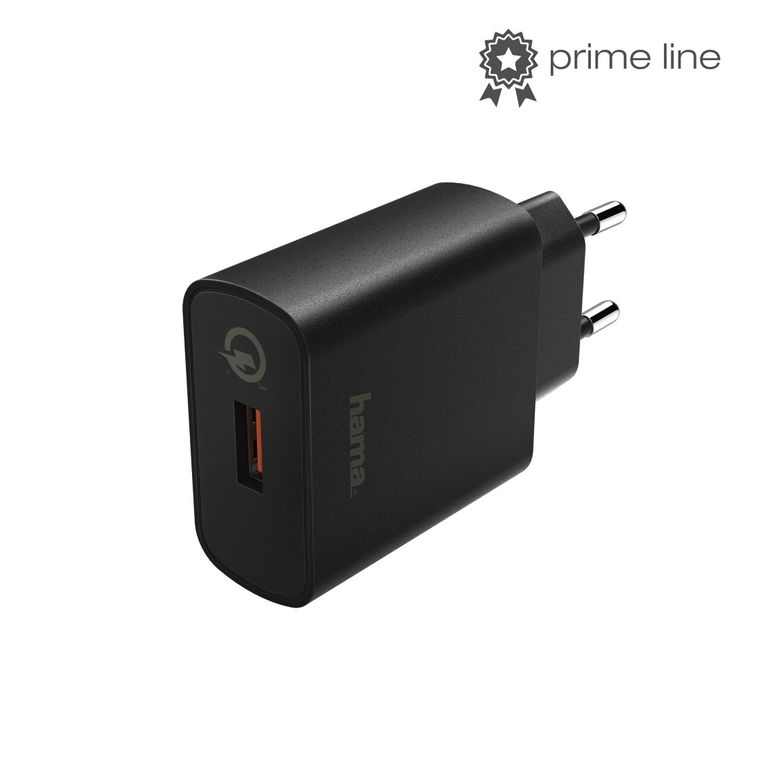 Hama, Qualcomm Quick Charge 3.0, ładowarka sieciowa, czarna