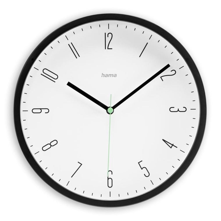 Hama, zegar ścienny, caprri, 25 cm, czarny