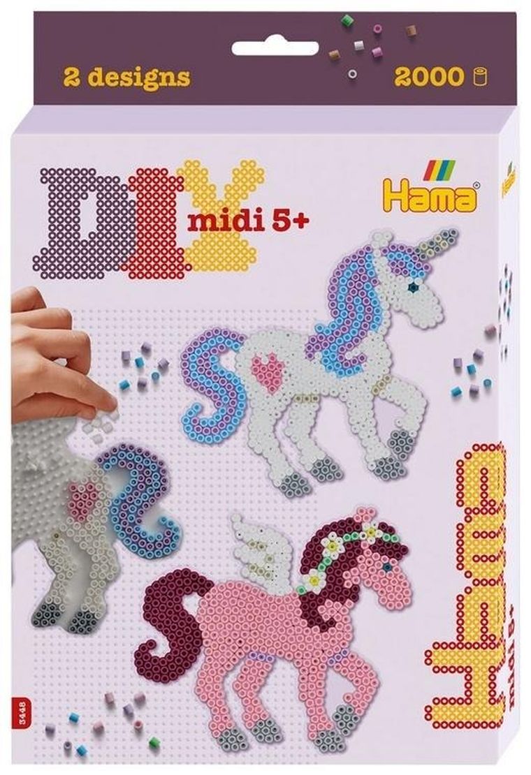 Hama, zestaw: koraliki do prasowania + plansza, fantastyczne konie