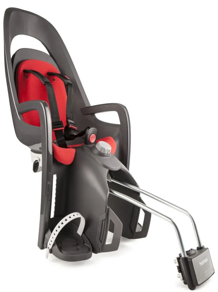Hamax, Caress, fotelik rowerowy montowany na ramie, dark grey/red