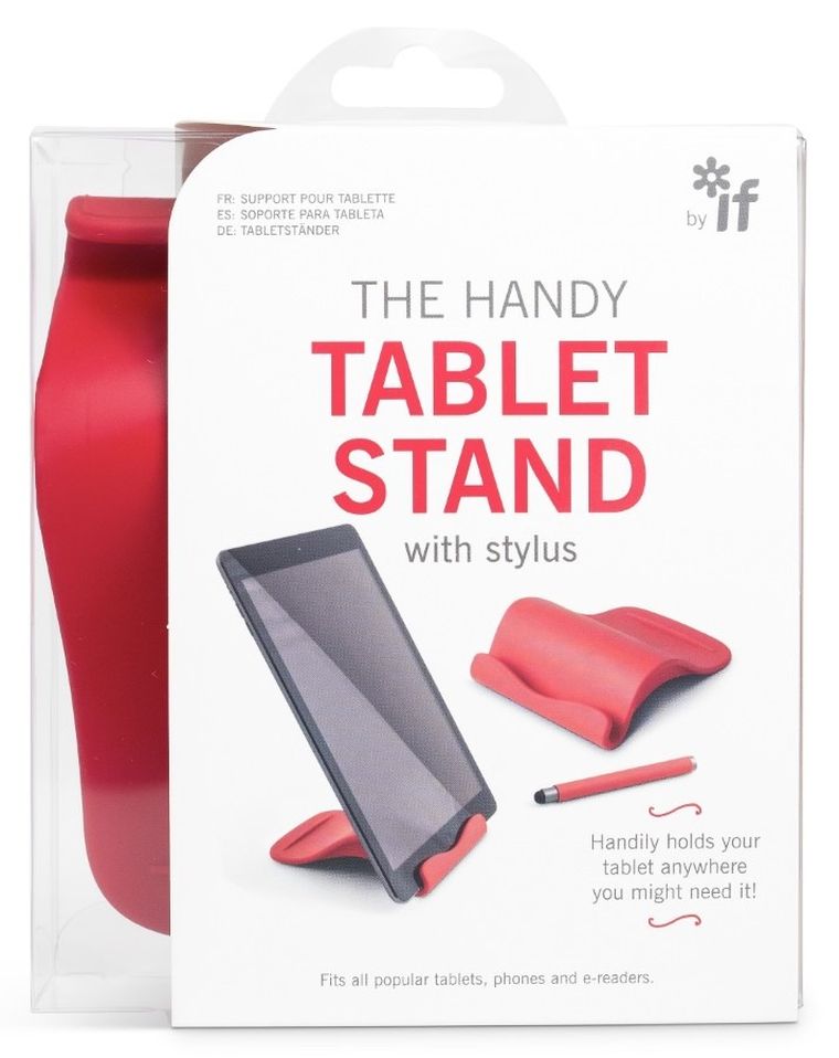 Handy Tablet Stand, podstawka pod tablet z rysikiem, czerwona