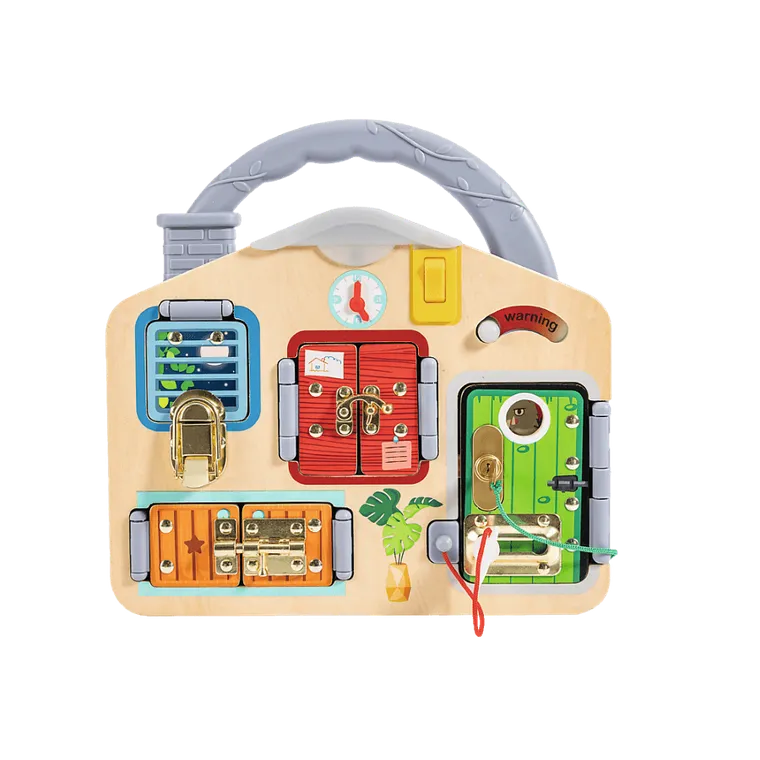 Hape, tablica manipulacyjna, zabawka drewniana