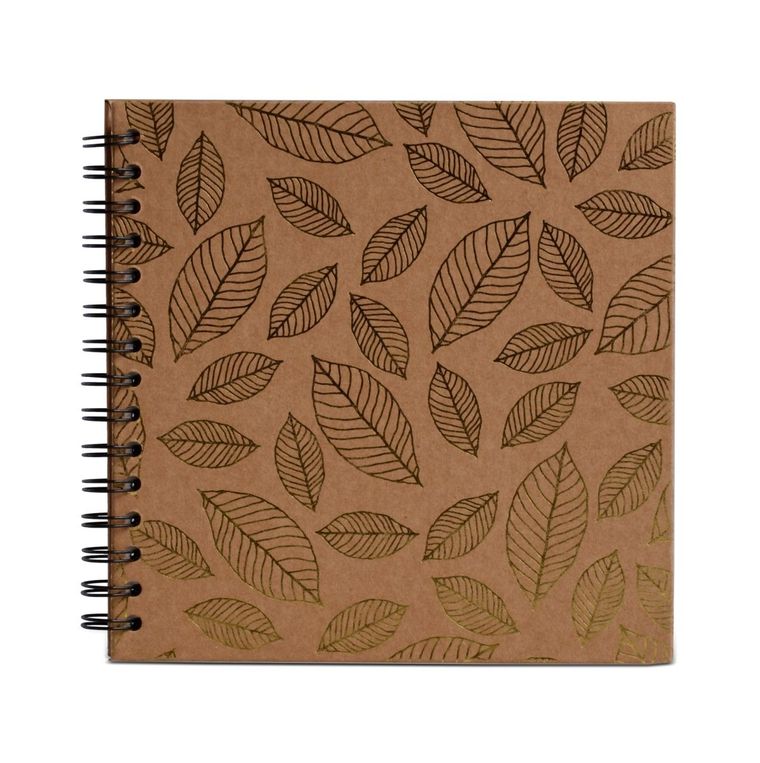 Happy Color, album na spirali, Złote Liście, 20-20 cm, 180g, 30 arkuszy