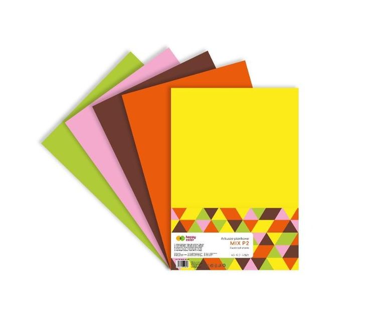 Happy Color, arkusze piankowe, A3, 5 szt.