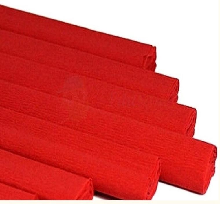 Happy Color, bibuła marszczona, czerwona, 50-200 cm cm, 1 szt.