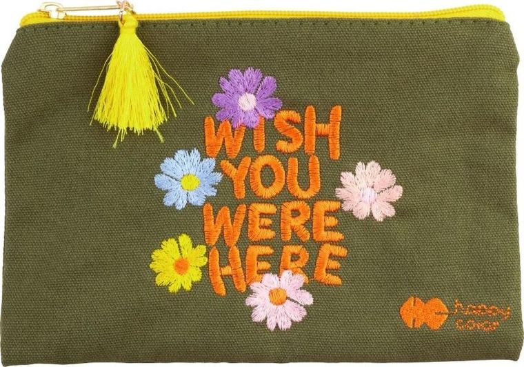 Happy Color, Bloom, kosmetyczka z haftem, boho