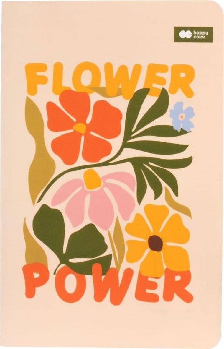 Happy Color, Bloom, notes szyty, 32 kartki, linia, Boho, 1 szt.