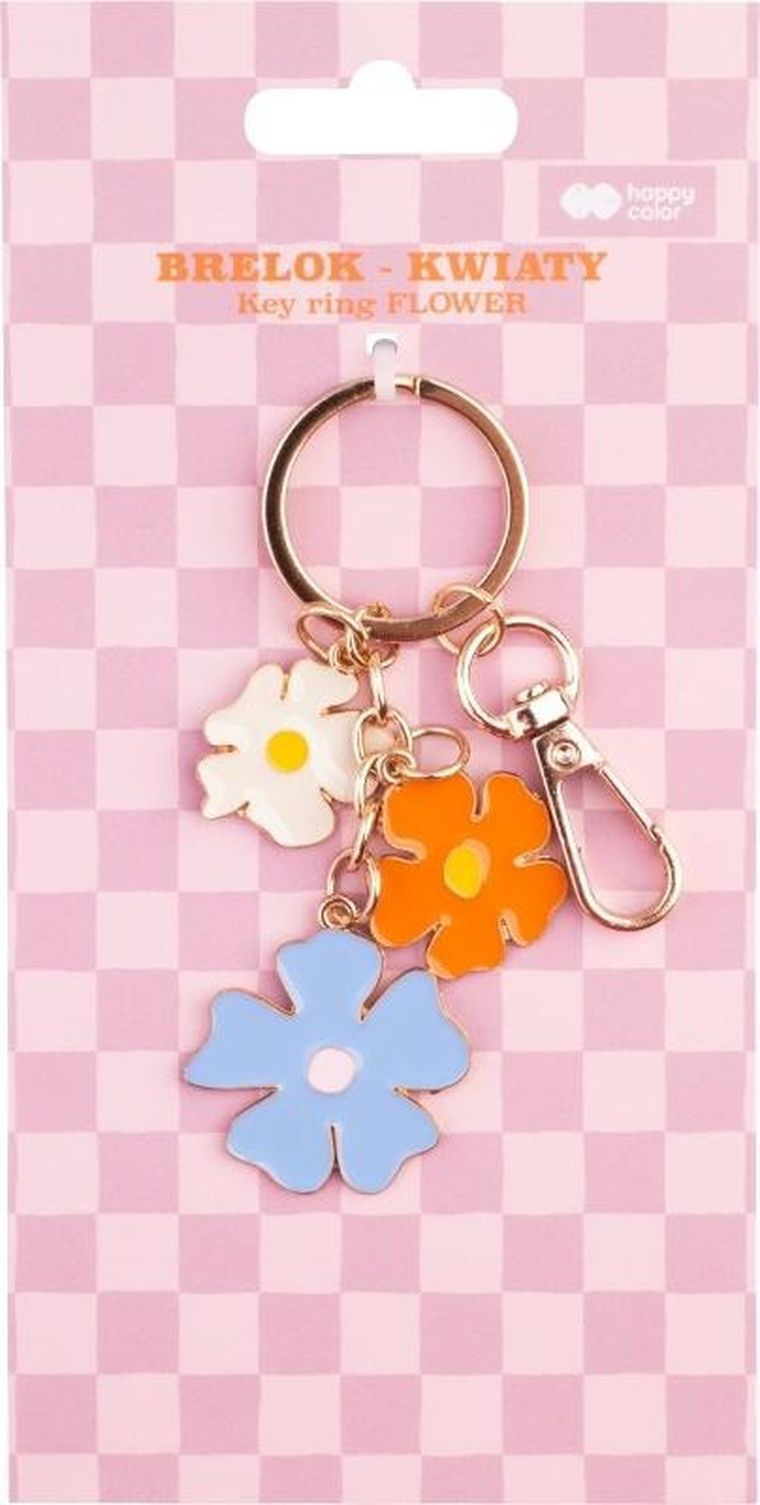 Happy Color, brelok metalowy, Bloom Kwiatki, 13,5-4,5 cm