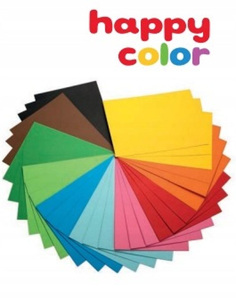 Happy Color, brystol kolorowy, 170g, A3, 25 arkuszy, grafitowy
