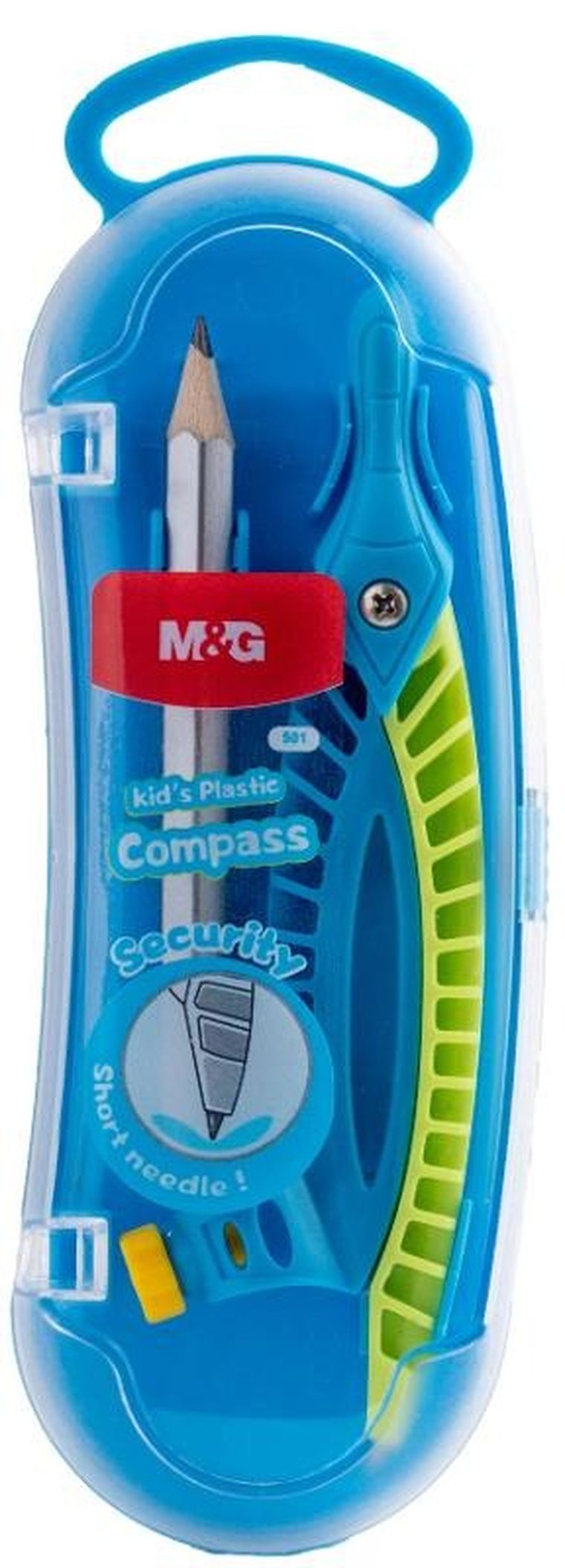 Happy Color, cyrkiel szkolny z ołówkiem, plastikowy, 29 cm