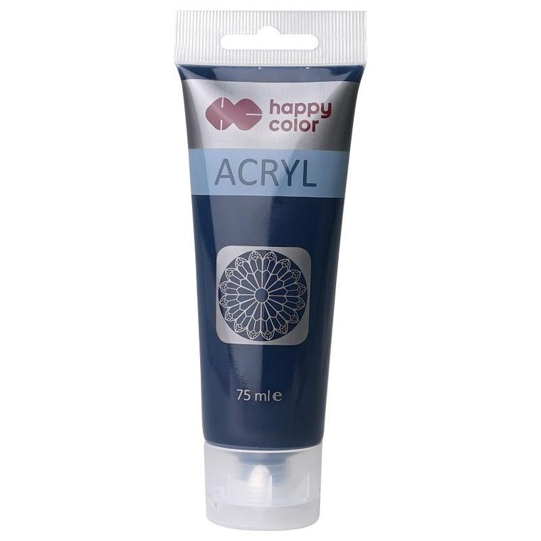 Happy Color, farba akrylowa, Błękit Pruski, tubka, 75 ml