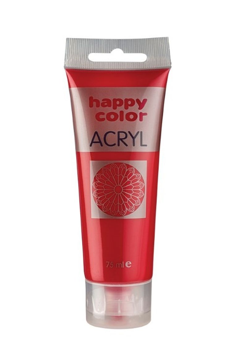Happy Color, farba akrylowa, ciemnoczerwona, 75 ml