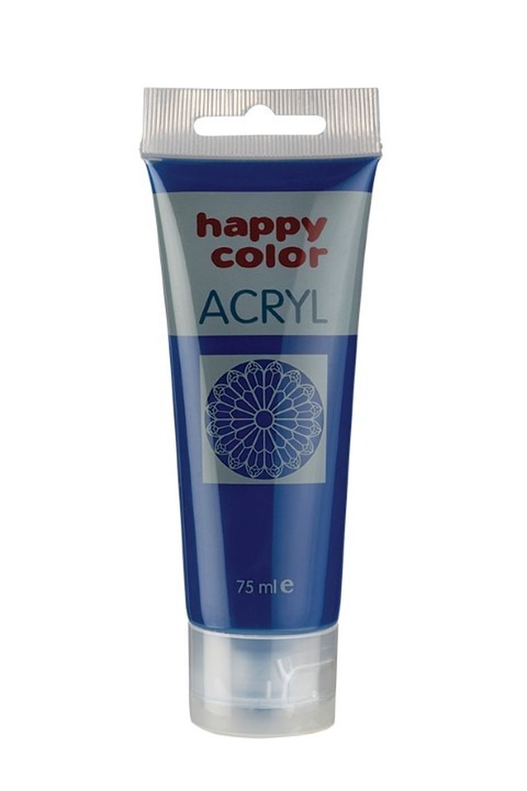 Happy Color, farba akrylowa, granatowa, 75 ml