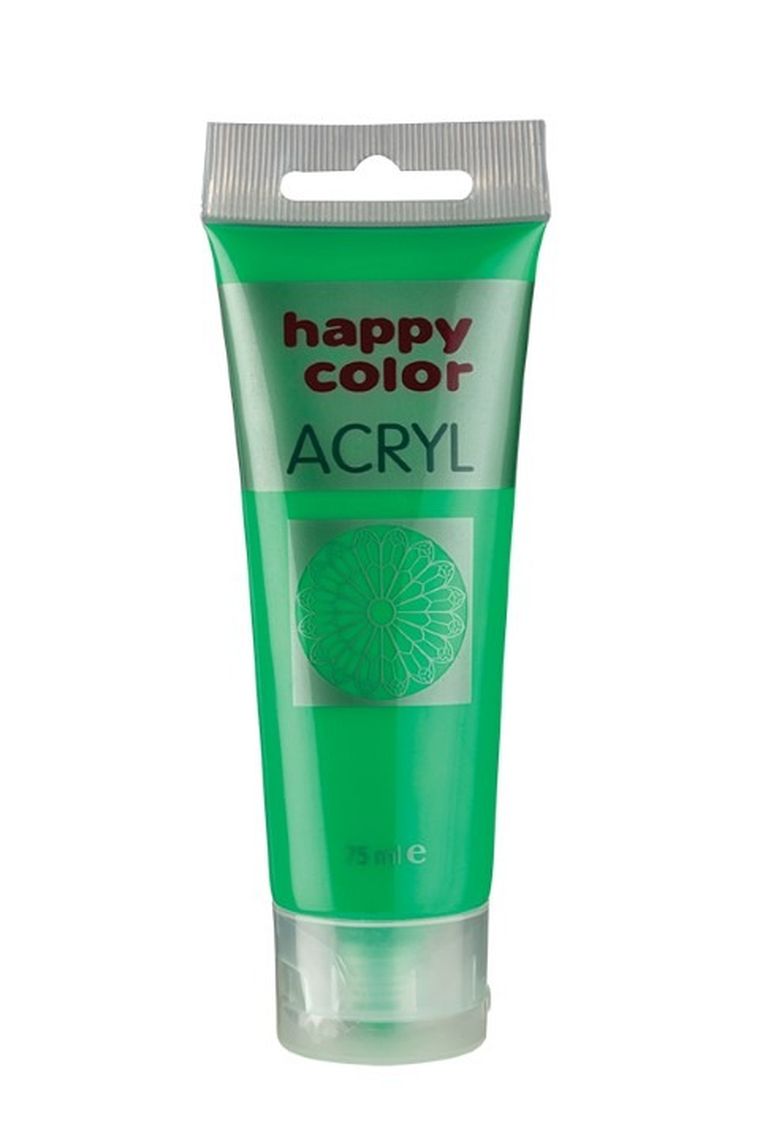 Happy Color, farba akrylowa, jasnozielona, 75 ml