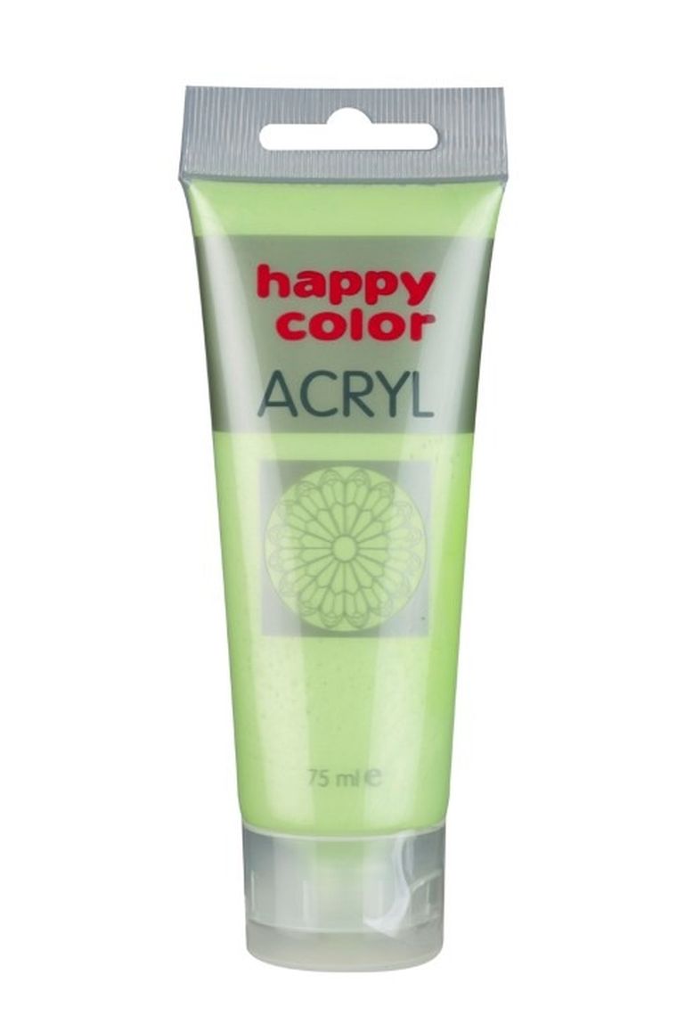 Happy Color, farba akrylowa, limonka metalik, 75 ml