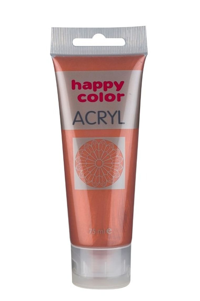 Happy Color, farba akrylowa, miedź klasyczny metalik, 75 ml