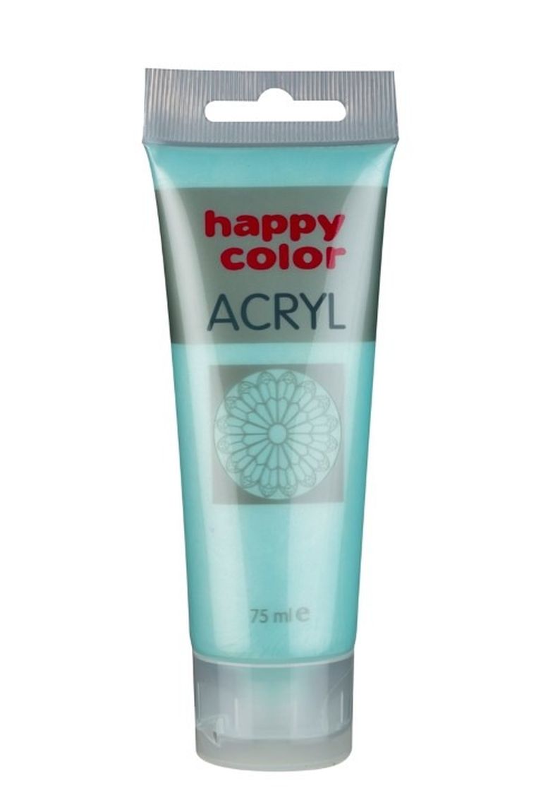 Happy Color, farba akrylowa, miętowy metalik, 75 ml
